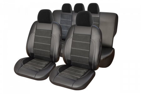 Ford - Set huse scaune piele alcantara  FORD Puma II 2019 - 2023 Compatibile cu sistem AIRBAG.