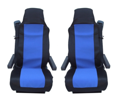 Huse scaune camioane - Set Huse Scaune Auto Camion DAF CF, LF, XF 95, XF 105, Albastru