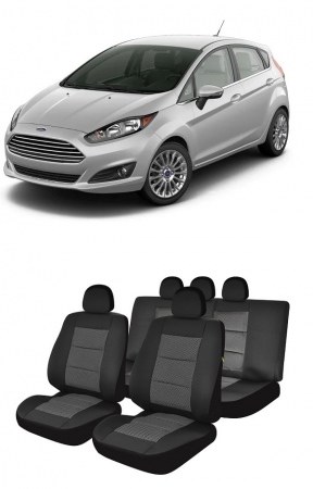 Ford - Set huse scaune auto compatibile Ford Fiesta 2009-2017 (Bancheta fractionta )