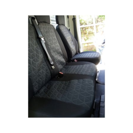 Accesorii pentru interior - Set Huse scaune auto dedicate textil Fractionate Ford Custom 2023-2025