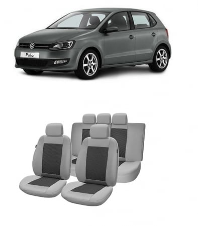 Volkswagen - Set Huse scaune auto dedicate VW POLO 2009 - 2017 ( Compatibile cu sistem AIRBAG)