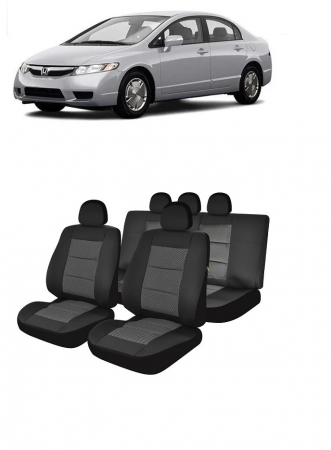 Honda - Set huse scaune auto HONDA CIVIC 2007-2012 (​​​​​​​ BANCHETA FRACTIONATA)