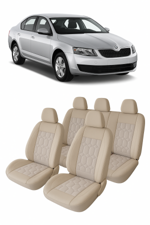 Skoda - Set huse scaune auto piele alcantara  compatibile  SKODA OCTAVIA III (2013-2019)