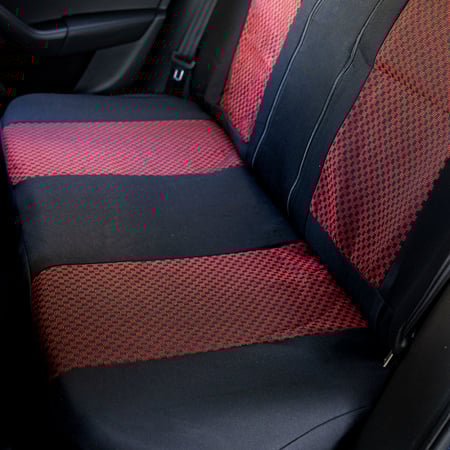 Set Huse scaune auto piele si textil FORD Ecosport 2018 - 2024 (ROSU) [6]