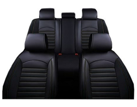 Accesorii pentru interior - Set Huse Scaune Auto Universale Lux, Piele ecologica, Negru 9buc