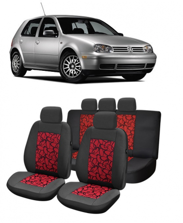 Volkswagen - Set Huse scaune auto VW GOLF IV (1997 - 2004) Rosu