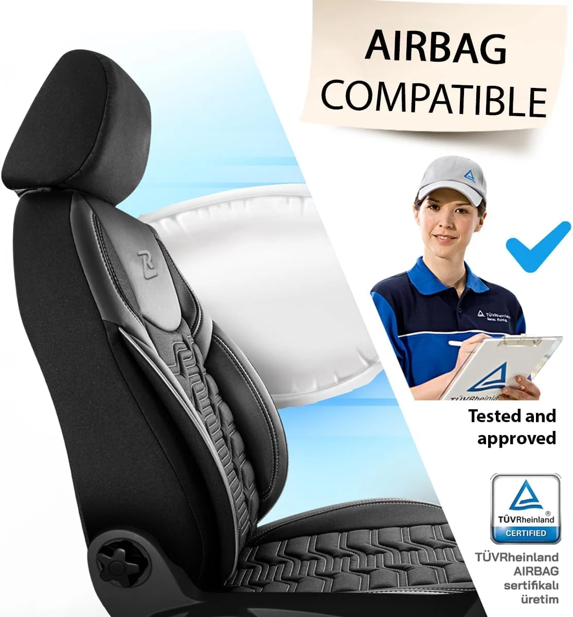 Set huse scaune compatibile Skoda Kodiaq (2017-2024) compatibile cu sistem AIRBAG [5]