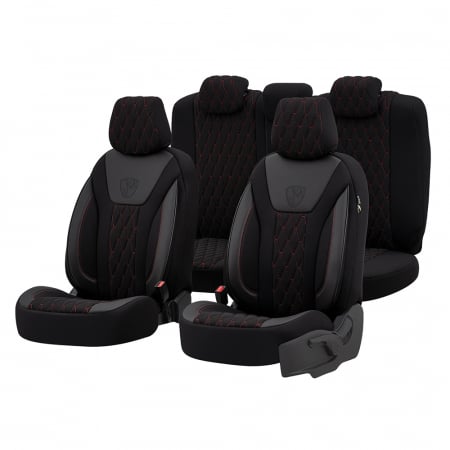 Set huse scaune compatibile SKODA OCTAVIA (2013-2025) compatibile cu sistem AIRBAG [1]