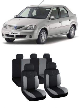 Dacia - Set huse scaune Dacia Logan (2004-2012  Trend Negu-Gri