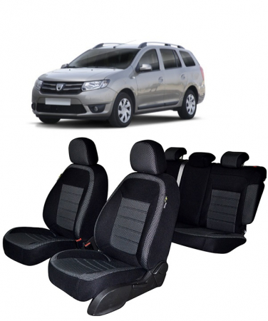 Dacia - Set Huse scaune DACIA LOGAN MCV 5 LOCURI AUTENTIC 2013-2020 (bancheta fractionata)