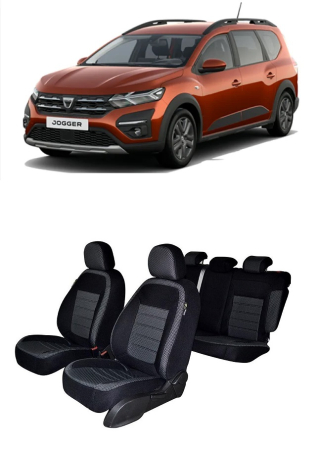 Noutati Real Auto - Set huse scaune dedicate Dacia Jogger 2022-2025 compatibile cu sistem AIRBAG