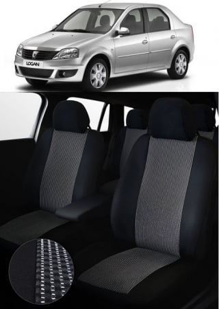 Dacia - Set huse scaune dedicate DACIA LOGAN 1 (2004 - 2012) Premium (Bancheta fractionata )