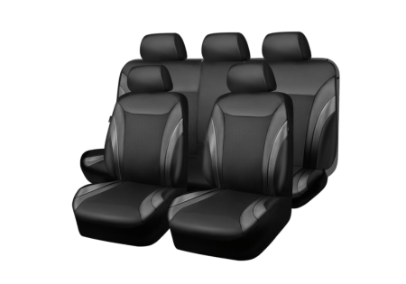 Set Huse scaune auto piele ecologica si material textil  DACIA Logan 2004-2012 [1]