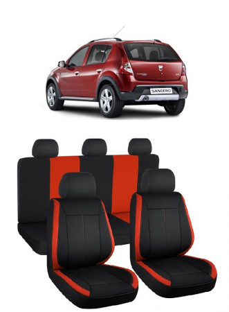 Dacia - Set huse scaune dedicate Dacia Sandero II 2013-2020 (Bancheta fractionata) Vision
