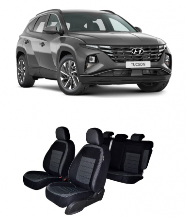 Hyundai - Set huse scaune dedicate HYUNDAI TUCSON (2020-2025) (BANCHETA FRACTIONATA)