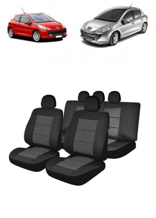 Peugeot - Set huse scaune dedicate Premium Peugeot 207 (2006-2015) Bancheta fractionata