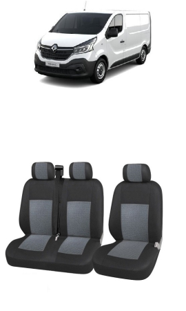 Renault - Set huse scaune  dedicate Renault Trafic 2+1 (2000-2014)