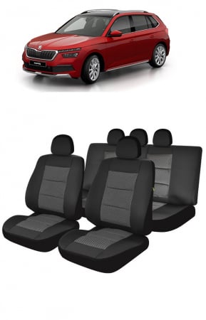 Skoda - Set huse scaune  SKODA KAMIQ 2020-2022  Premium (Bancheta fractionata )