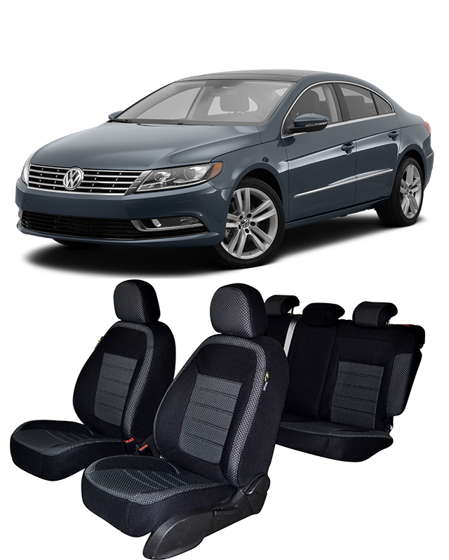 Volkswagen - Set Huse scaune dedicate Volkswagen CC (2009-2016) + 2 huse pentru cotiere