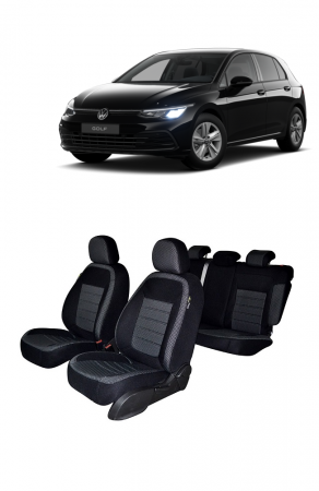 Volkswagen - Set huse scaune dedicate  VOLKSWAGEN GOLF (2021-2025) (BANCHETA FRACTIONATA)
