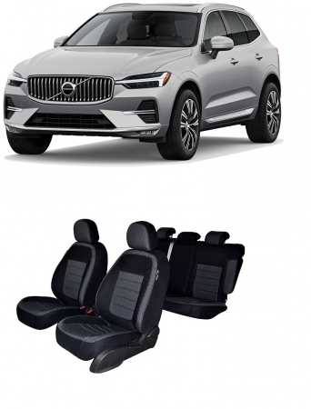 VOLVO - Set huse scaune dedicate  VOLVO XC60 (2017-2022) (BANCHETA FRACTIONATA)