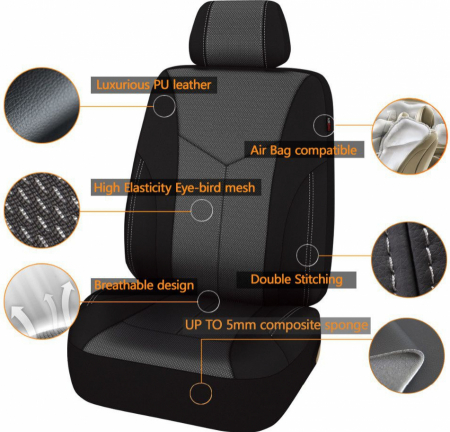 Set Huse scaune dedicate VW TIGUAN 2008 - 2011 bancheta fractionata. MASUTA CAFEA [2]