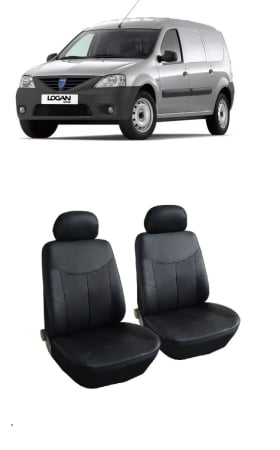 Dacia - Set huse scaune din piele fata Dacia Logan  Van 2005-2012 (1+1)