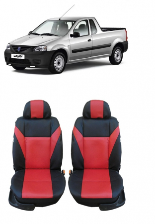 Dacia - Set huse scaune din piele fata Dacia Logan Van 2005-2020 (1+1)