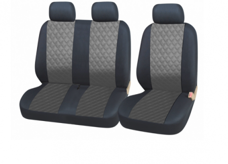 Set huse scaune eco piele dedicate Renault Trafic 2+1 (2000-2014) [1]