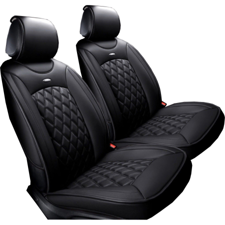Accesorii pentru interior - Set huse scaune fata universale lux Piele ecologica - negru