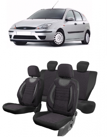 Ford - Set Huse scaune insertii piele ecologica FORD Focus 1 (1998-2005) Negru