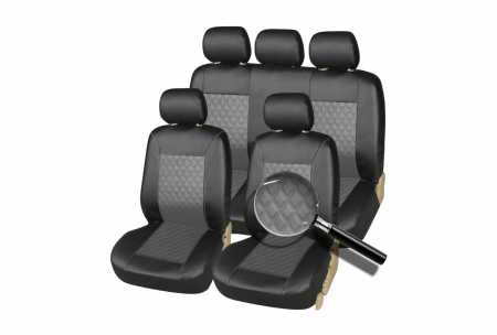 Set huse scaune piele ecologica Dacia Logan II (2012-2020) Bancheta Fractionata [2]
