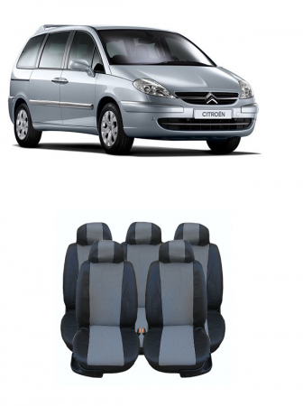 Citroen - Set huse Scaune piele si textil Citroen C8 (2002-2014) Scaune individuale