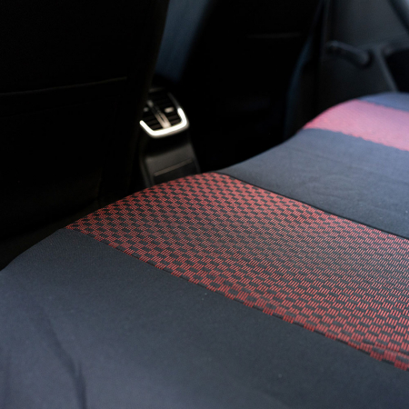 Set huse scaune Piele si textil SKODA OCTAVIA II (2004-2013) Rosu [6]