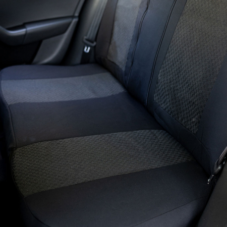 Set huse scaune Piele si textil SKODA OCTAVIA II (2004-2013) NEGRU [3]