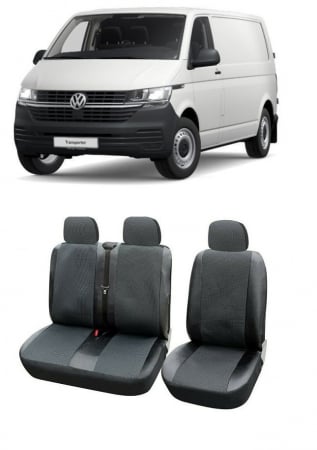 Volkswagen - Set Huse Scaune piele si textil VW Transporter (2015-2015) 3 locuri