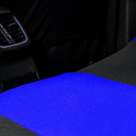 Set huse scaune Volkswagen T-Roc (2019-2023) Negru-Albastru [4]