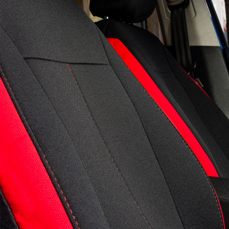Set huse scaune Volkswagen T-Roc (2019-2023) Negru-Rosu [4]