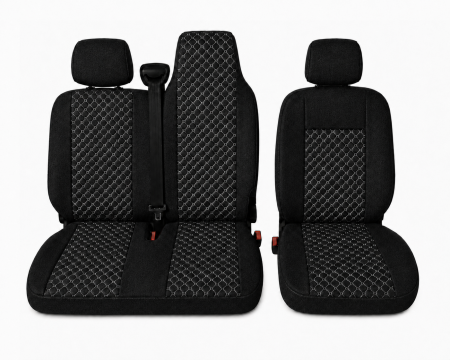 Set Huse Textile dedicate Renault Master III 2010-2019 – Negru cu Cusatura Alba [1]
