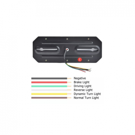 Set lampa LED Stanga si Dreapta cu efect de neon și semnalizare intermitentă dinamică, cu 5 funcții, 12-24V, 345mm X 130mm Cod: ST0223 [2]