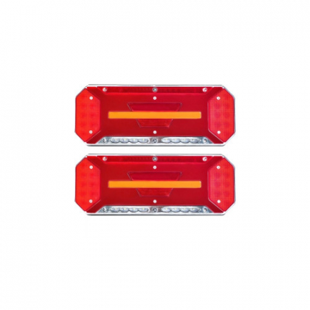 Accesorii electronice auto - Set lampa LED Stanga si Dreapta cu efect de neon și semnalizare intermitentă dinamică, cu 5 funcții, 12-24V, 345mm X 130mm Cod: ST0223