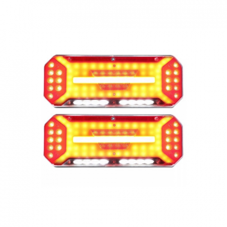 Set lampa LED Stanga si Dreapta cu efect de neon și semnalizare intermitentă dinamică, cu 5 funcții, 12-24V, 345mm X 130mm Cod: ST0223 [5]