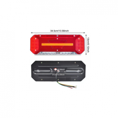 Set lampa LED Stanga si Dreapta cu efect de neon și semnalizare intermitentă dinamică, cu 5 funcții, 12-24V, 345mm X 130mm Cod: ST0223 [1]