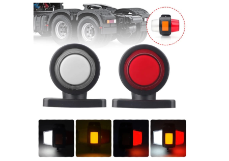 Set Lampai Laterale Gabarit LED cu efect neon pentru camion, remorca, TIR, van, rulota etc. 12–24V, rosu-alb-portocaliu [4]