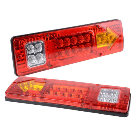 Proiectoare, lampi si leduri - Set Lampi  Auto LED Stop  4 Functii, Remorca, Camion, Trailer, 12V