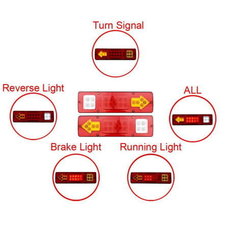 Set Lampi  Auto LED Stop  4 Functii, Remorca, Camion, Trailer, 12V [4]