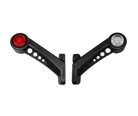 Accesorii Camioane - Set Lampi Laterale Gabarit LED - Alb / Rosu 180 mm 12V-24V