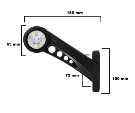 Set Lampi Laterale Gabarit LED - Alb / Rosu 180 mm 12V-24V [5]