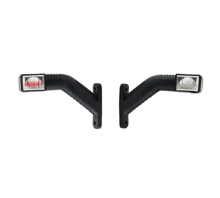 Accesorii Camioane - Set Lampi Laterale Gabarit LED cu 3 pozitii - Galben Alb Rosu, 6 diode, 12V-24V, 180 mm