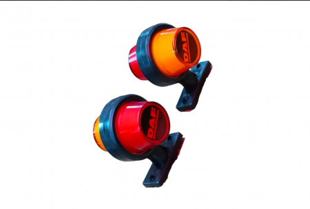 Accesorii Camioane - Set lampi laterale gabarit led-neon DAF 12-24V rosu/galben